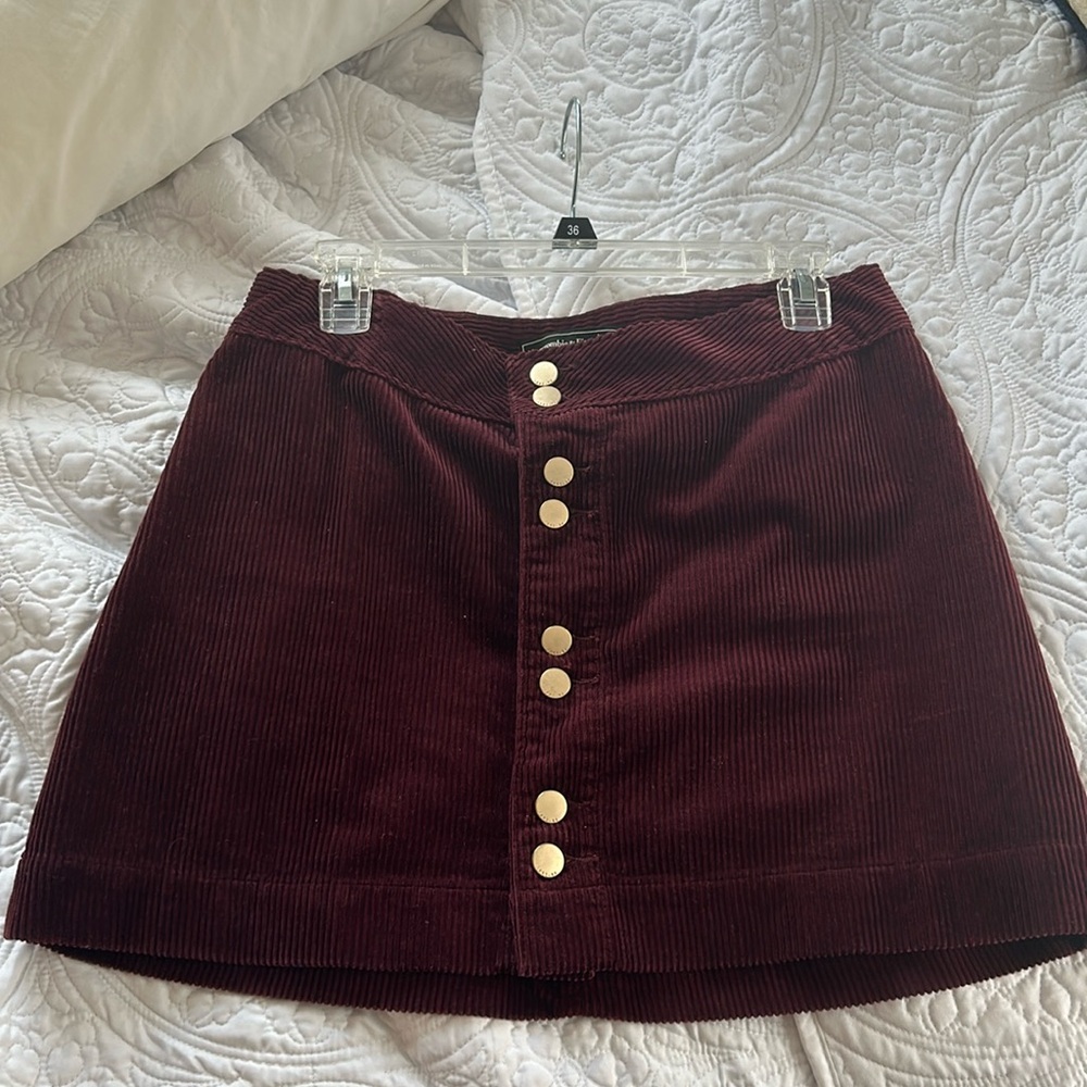 Abercrombie Maroon Skirt